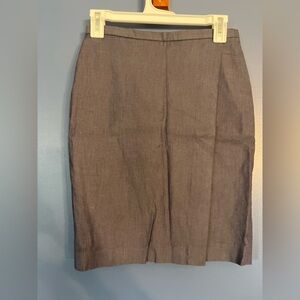 Ann Taylor, 2P, grey pencil skirt with slit